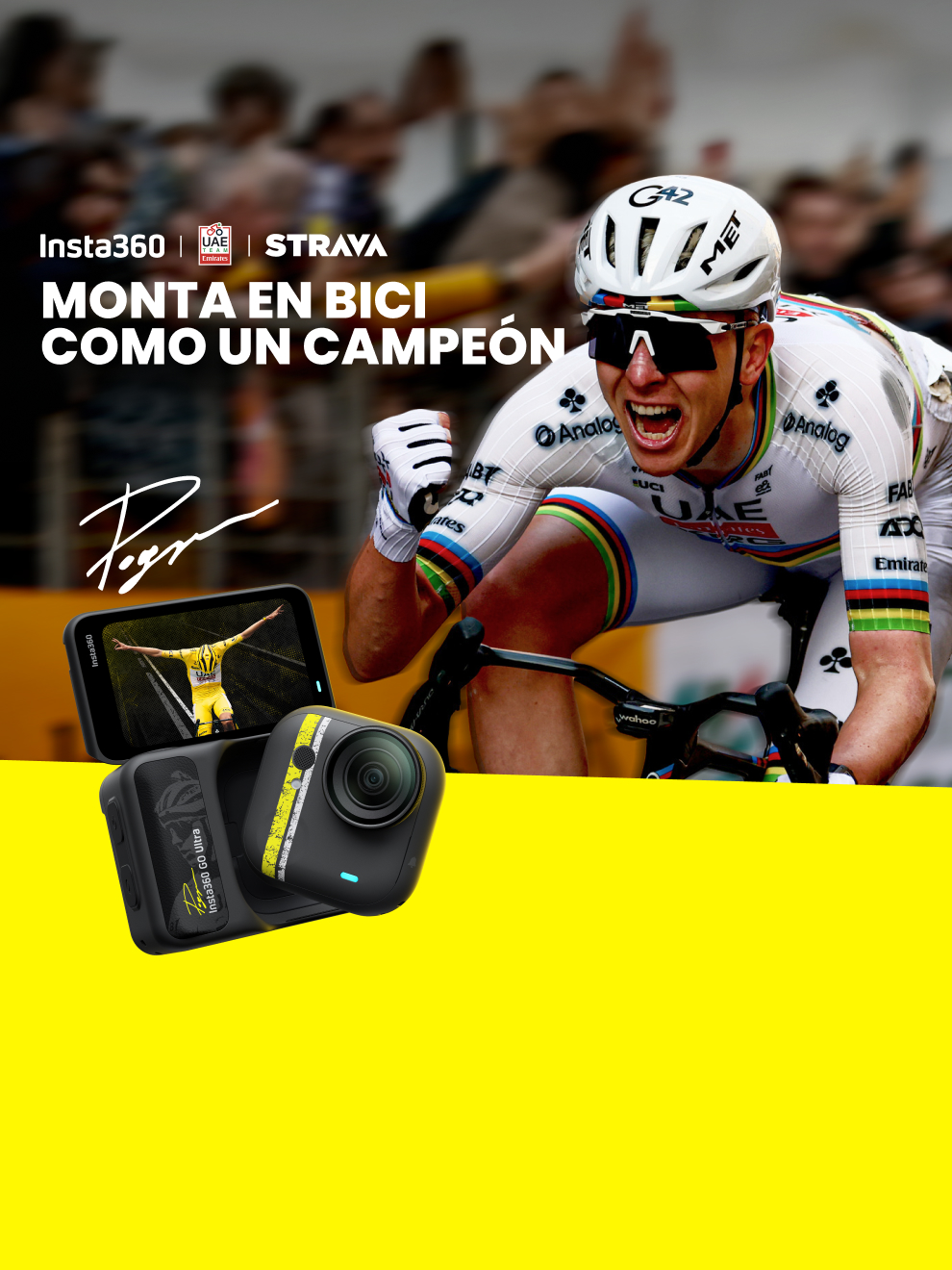 Insta360 x UAE Team: Monta en Bici como un Campeón