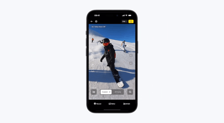 Editor in the Insta360 app
