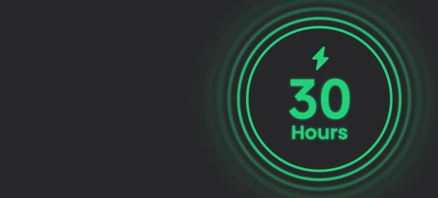 30-hour extended battery