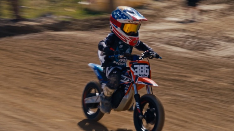 Lil Danger riding motocross