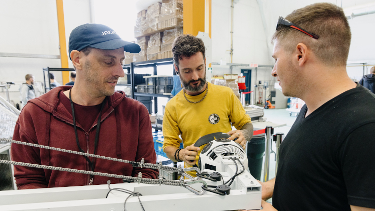 Members of Team Dorothy working on Insta360 Titan 