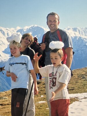 A family photo of the Weger Brothers when they were younger.