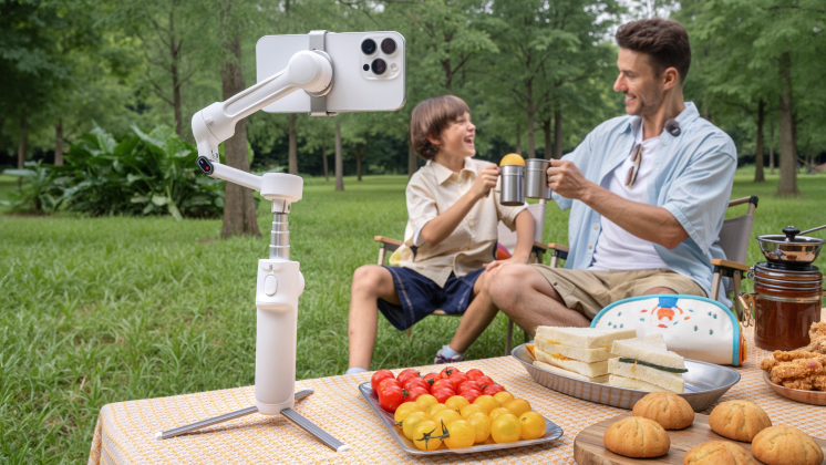 Vlogowanie telefonem na gimbalu — stabilny obraz w ruchu