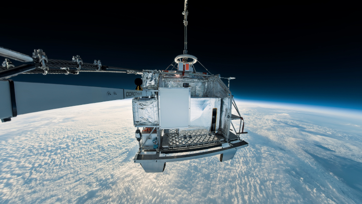 Dorothy v8 module on the edge of space with a view of the earth
