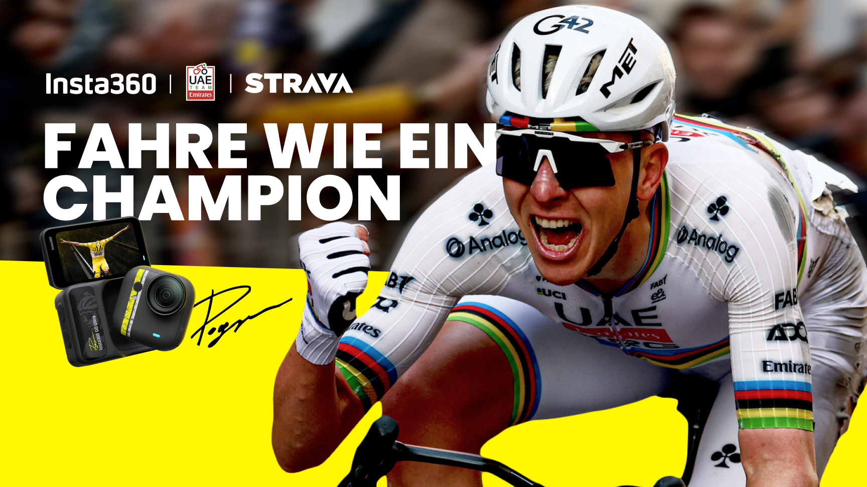 Insta360 × UAE Team: Fahre wie ein Champion