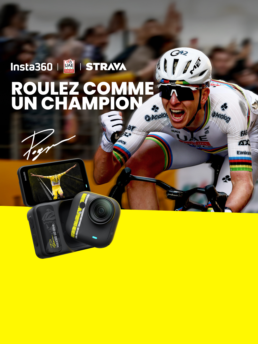 Insta360 x UAE Team : Roulez comme un champion