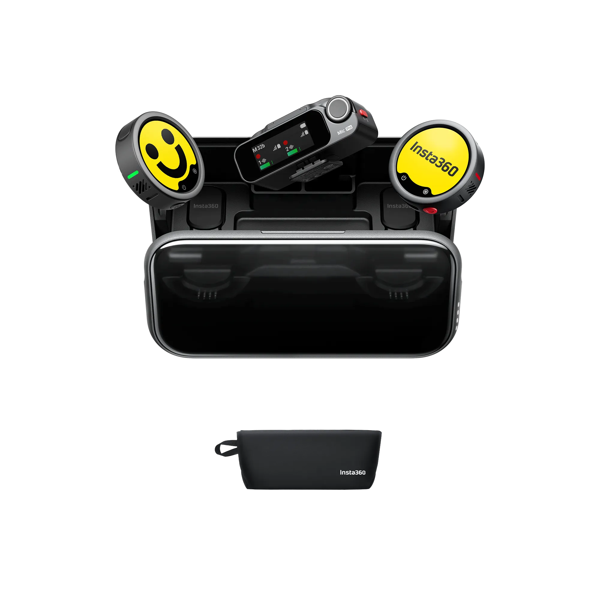 Insta360 Mic Pro 2TX, 1RX and Charging Case