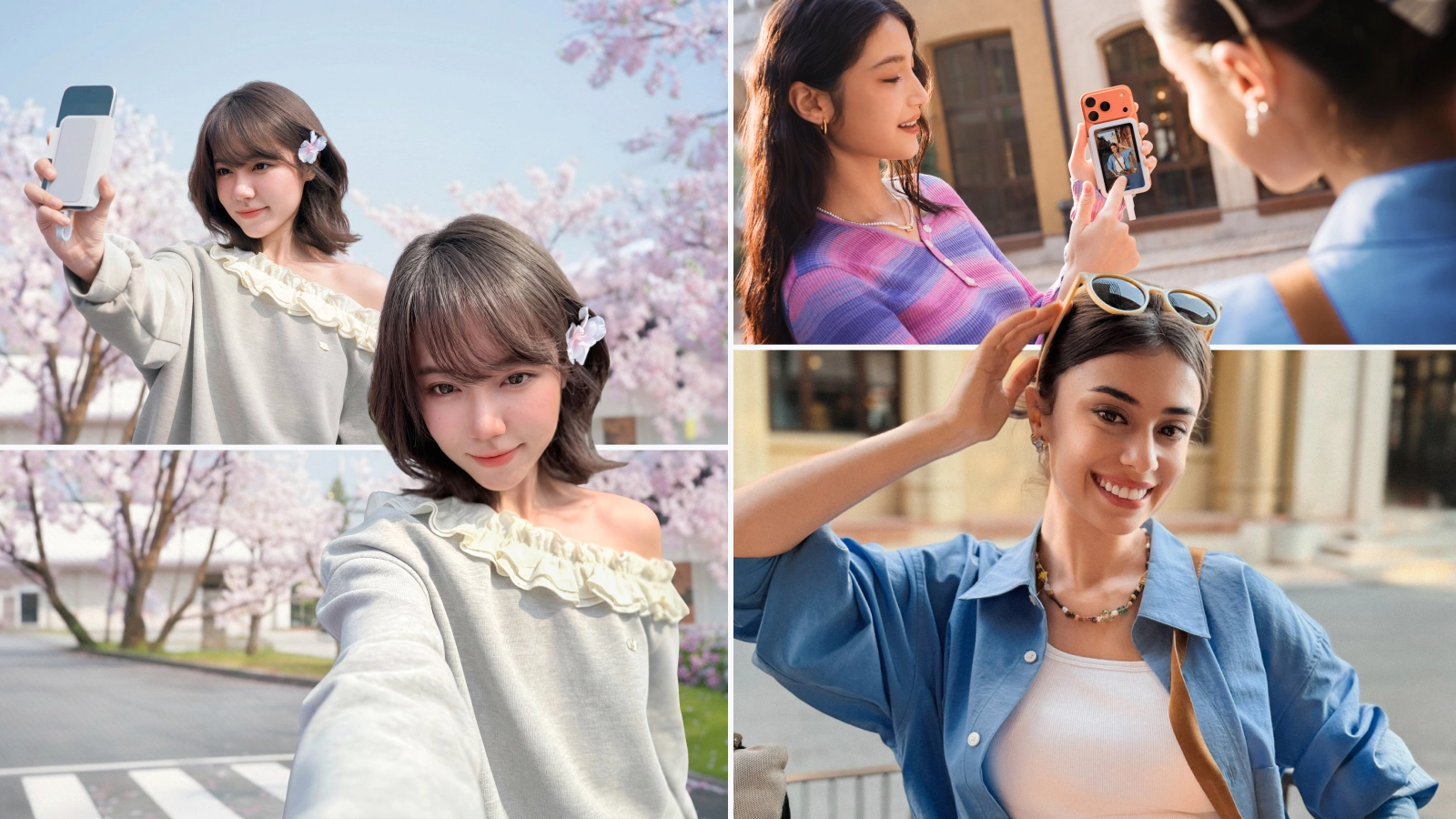 ראו את עצמכם בשידור חי כדי למסגר את הצילום בצורה מדויקת לפני שלוחצים על הקלטה.