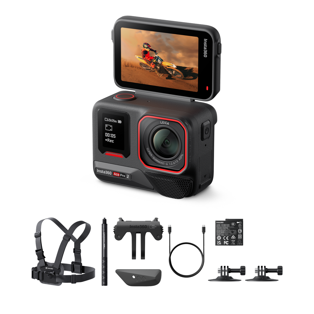 Insta360 Ace Pro 2 Pack Inverno || Nero Notte || Batteria singola