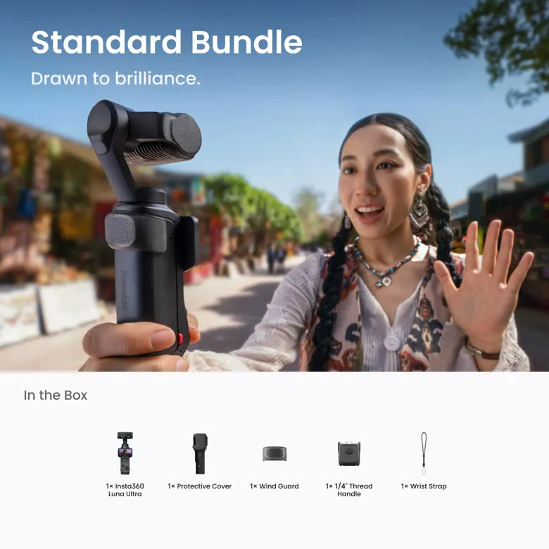 Official Insta360 Luna Ultra lifestyle and standard bundle image