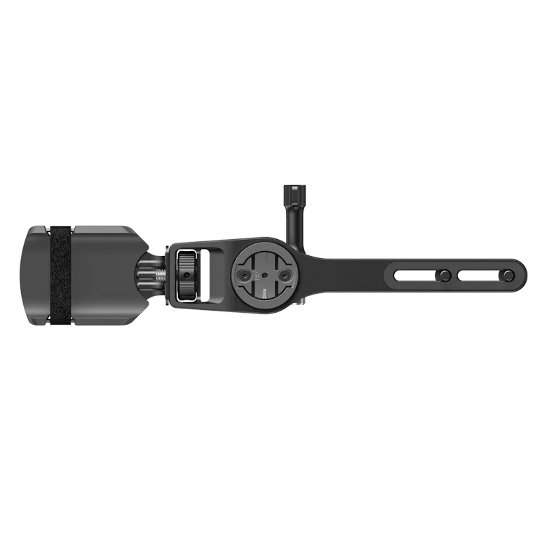 Detalle superior de la montura Insta360 para ciclocomputador
