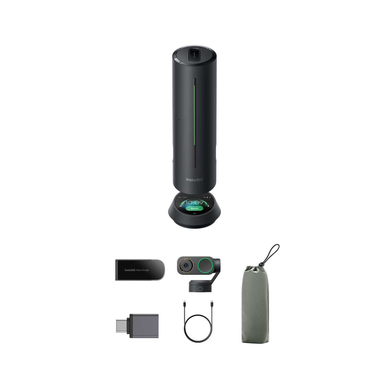 Insta360 Wave Graphitschwarz || Insta360 WaveLink Pro-Bundle