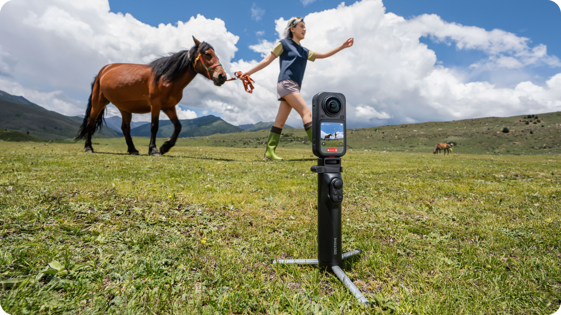 Unfold into a stable tripod.